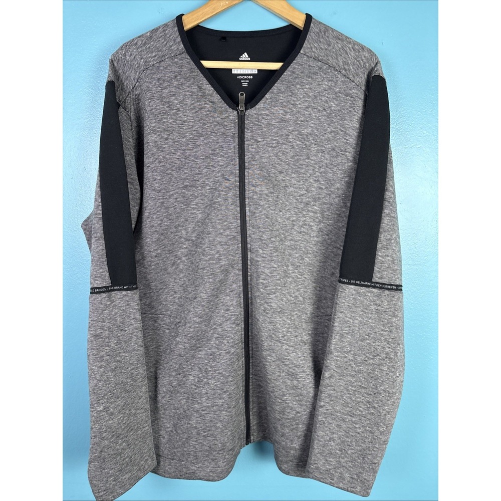 Adidas Adicross XL Full Zip Long Sleeve Jacket Gray Athletic Wear CrossFit